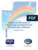 State of The Art Review of CO2 Storage Site Selection and Characterisation Methods