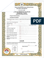 Contoh Blangko Ijazah SMK 2017