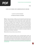 ARTIGO a Educação No Brasil Após a Redemocratização