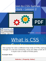 Introduction To CSS Syntax and Selectors - Lesson 2