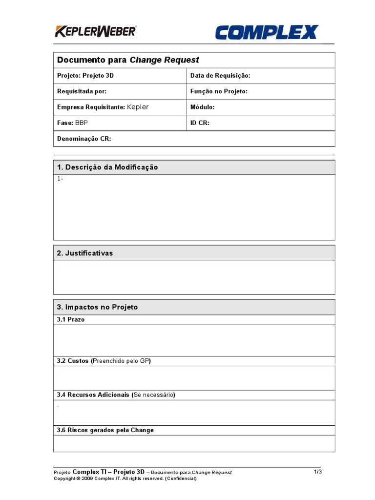 Change Request Template | PDF | Computadores