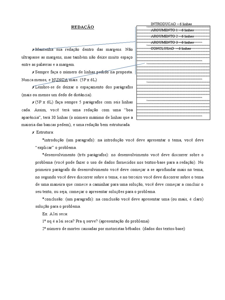 Redação sobre os benefícios da Lei Seca | PDF | Argument | Science