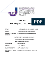 FST 202 Food Quality Control