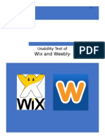 Wix and Weebly: Usability Test of
