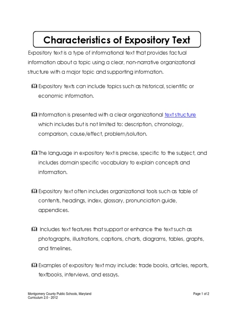 characteristics of an expository essay