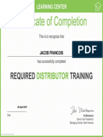 Herbalife Certificate