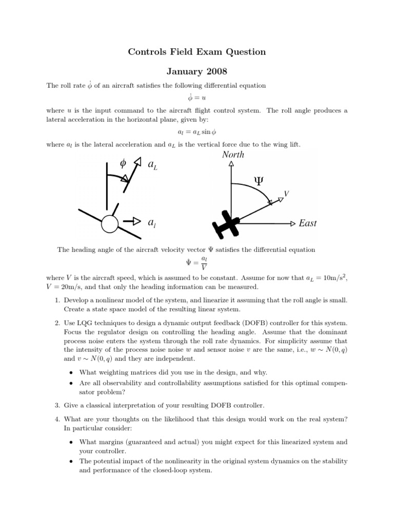 Controls Field Exam Question January 2008: L L L L | PDF