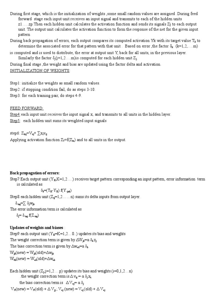 Backpropagation Algorithm Overview | PDF | Teaching Mathematics | Areas ...