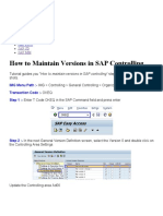 How to Maintain Versions in SAP Controlling – SAP Training Tutorials