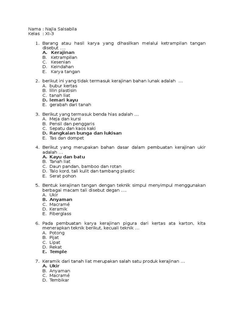 Xi Ipa 3 Najla Salsabila 28
