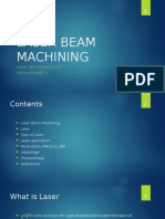 Laser Beam Machining: SAHIL DEV (10406EN016) Mech Idd Part V