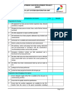 Matindok Gas Development Project (MGDP) Check List System Dehydration Unit