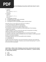 A Schedule Is Said To Be Conflict-Serializable When The Schedule Is Conflict-Equivalent To One or More Serial Schedules