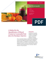 Quantification of Ethanol Content in Consumable Fruit Juices by Headspace Injection