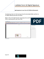 Guidelines to validate Form 16 Digital Signature 