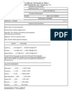 Nutmeg Essential Oil - Myristica Fragrans - Certificate of Analysis Sheet (Coas)