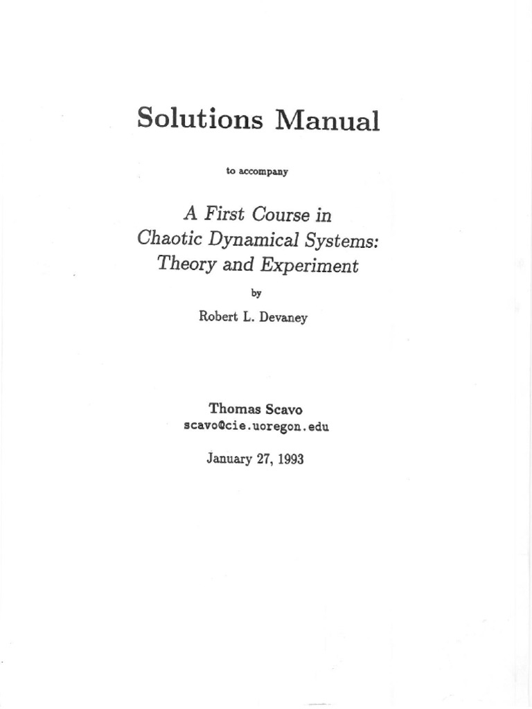 afirst course in chaotic dynamical systems solutions