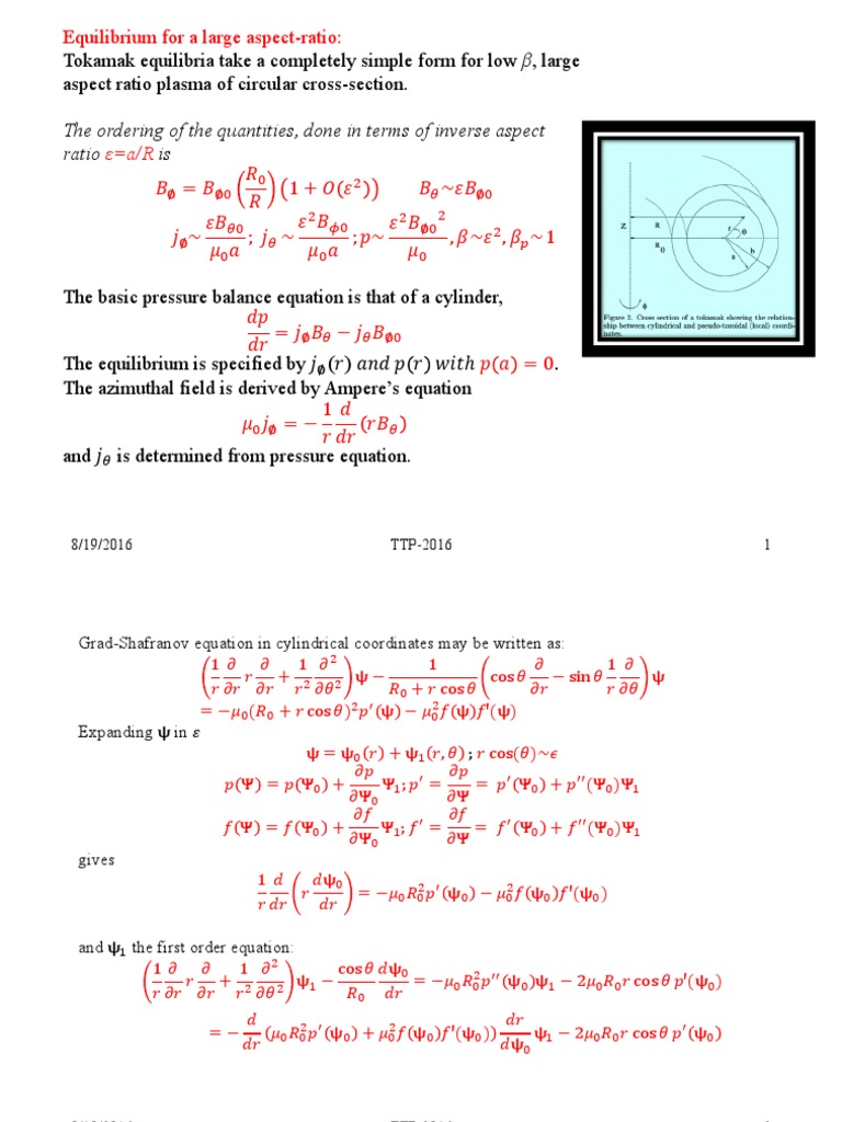 5-Tokamak-Equilibrium.pdf | Tokamak | Magnetic Field
