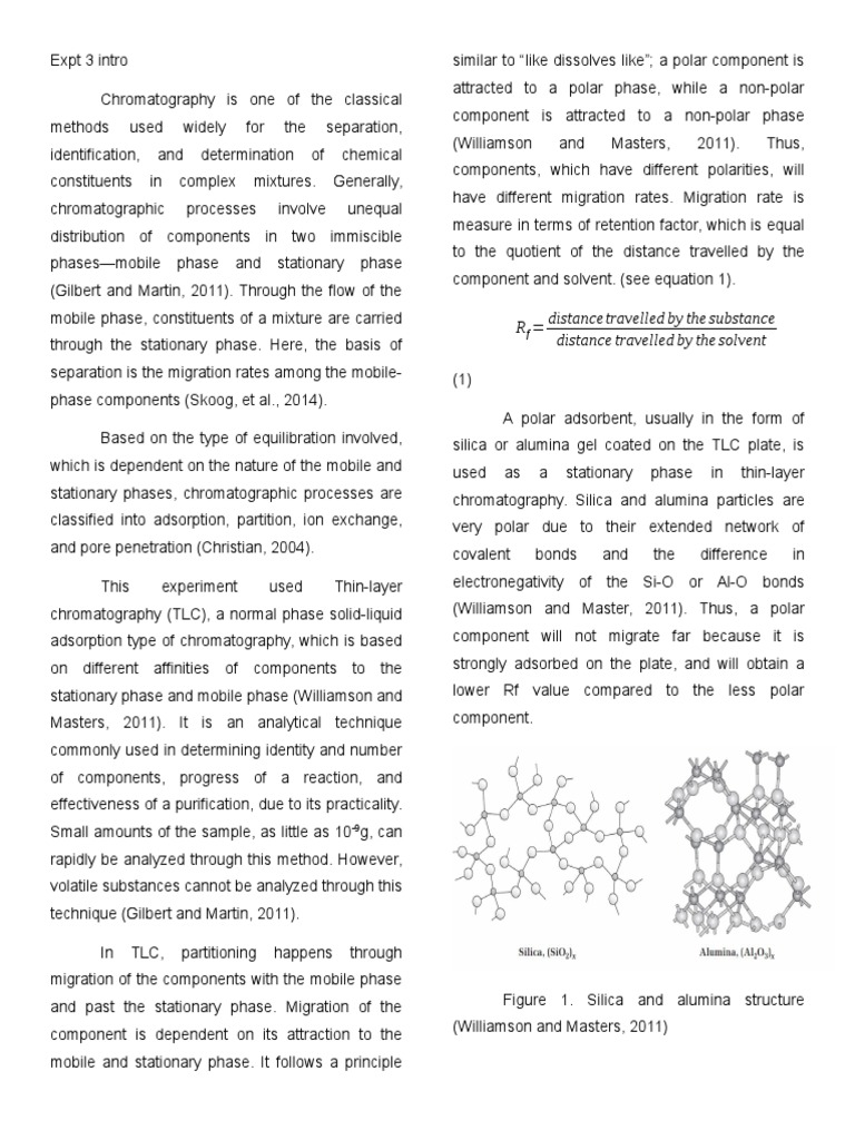 R Distancetravelled by The Substance Distance Travelled by The Solvent