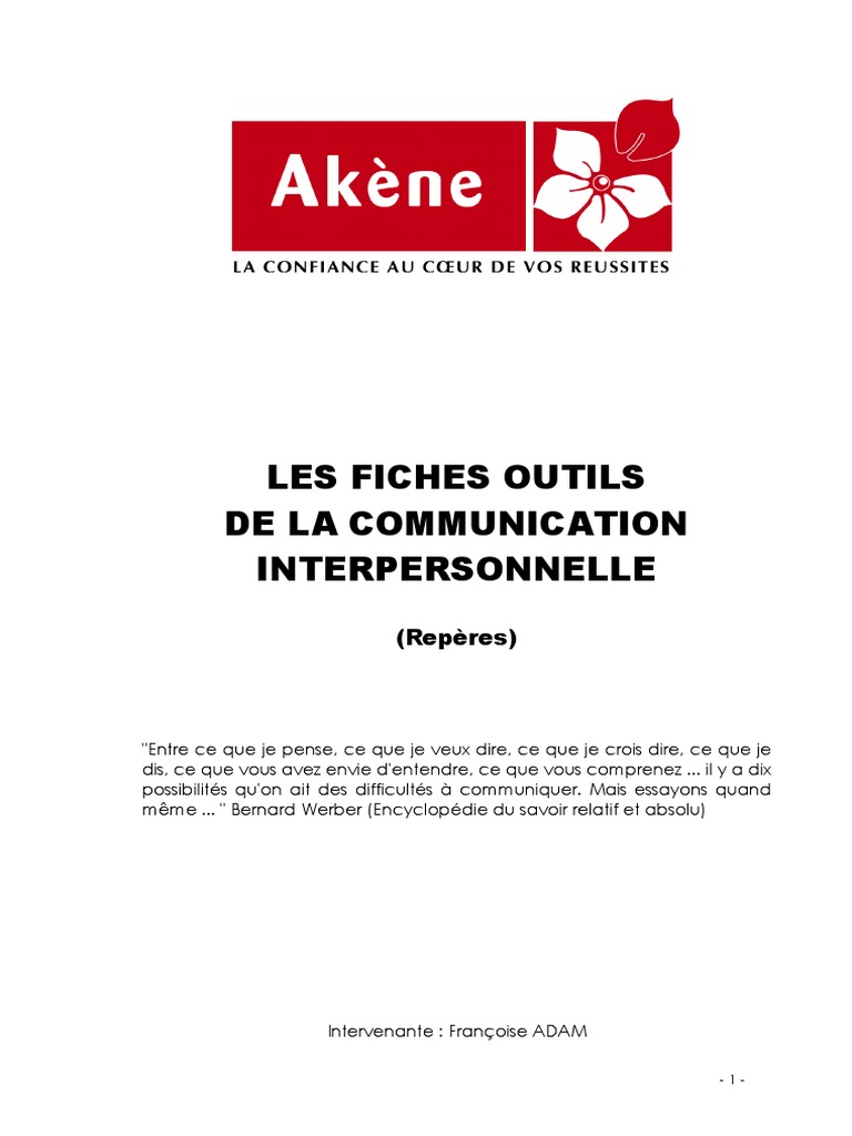 Outils de Communication Interpersonnelle | PDF | Programmation neuro ...