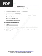 CBSE Worksheet-06 CLASS - IV Mathematics (Calendar)