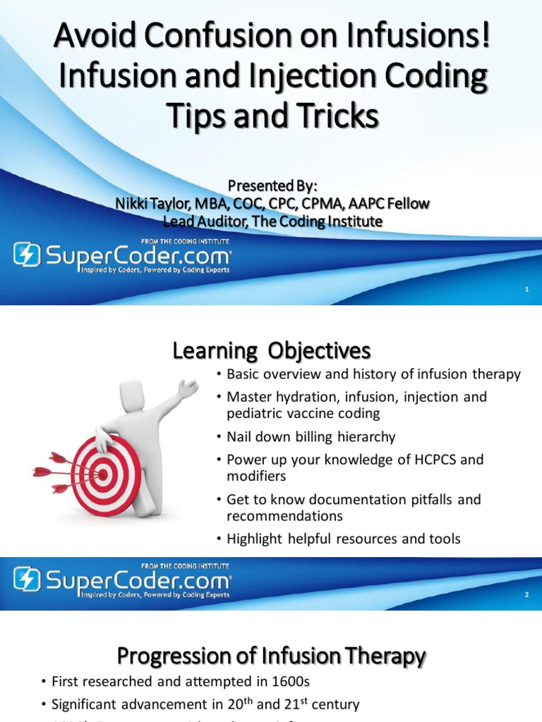 Avoid Confusion On Infusions! Infusion and Injection Coding Tips and