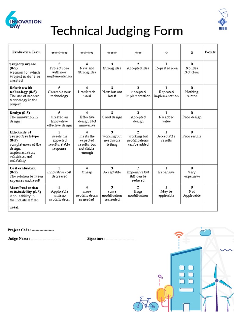 Technical Project Evaluation Criteria | PDF | Prototype | Evaluation