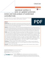 Enteral Versus Parenteral Nutrition in Critically Ill Patients - An Updated Systematic Review and Meta-Analysis of Randomized Controlled Trials