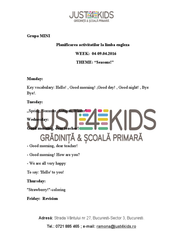 English Activities for Kids | PDF | Language Arts & Discipline | Wellness