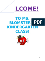 Parent Handbook Ms Blomsters Class