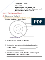 Layers of The Earth Webquest Worksheet1 1