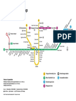 Subway Map of Toronto Ontario Canada