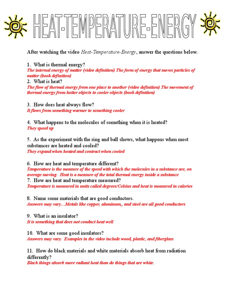 answer keytempheatenergy video questions