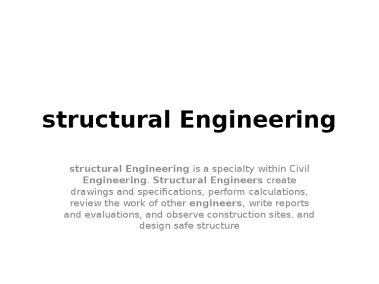 Overview of Structural Engineering | PDF | Engineering | Science And ...