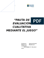 Pauta de Evaluación Cualitativa Mediante El Juego para TEA