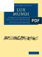 (Cambridge Library Collection - Religion) Charles Gore-Lux Mundi - A Series of Studies in The Religion of The Incarnation-Cambridge University Press (2009)