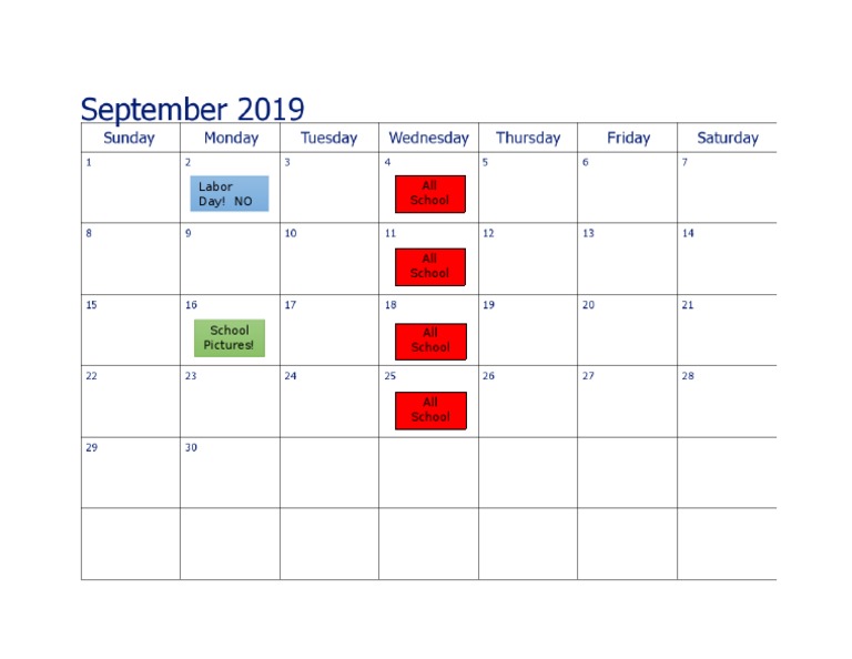 Sept Calendar | PDF