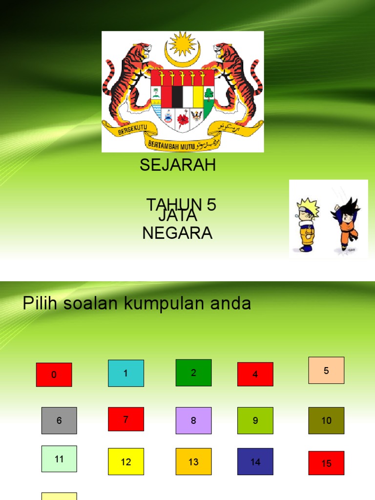 Kuiz Jata Negara SEJARAH TAHUN 5  PDF
