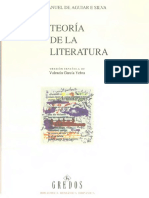 Aguiar E Silva, Vitor Manuel (DE). Teoría de La Literatura