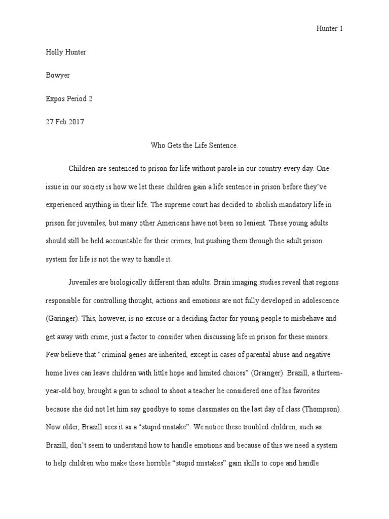 essay on juvenile justice