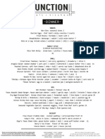 Junction Craft Kitchen Dinner Menu