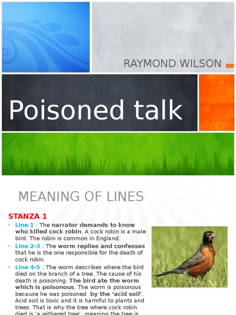 POISONED TALK by Raymond Wilson | PDF | Sulfur | Pollution