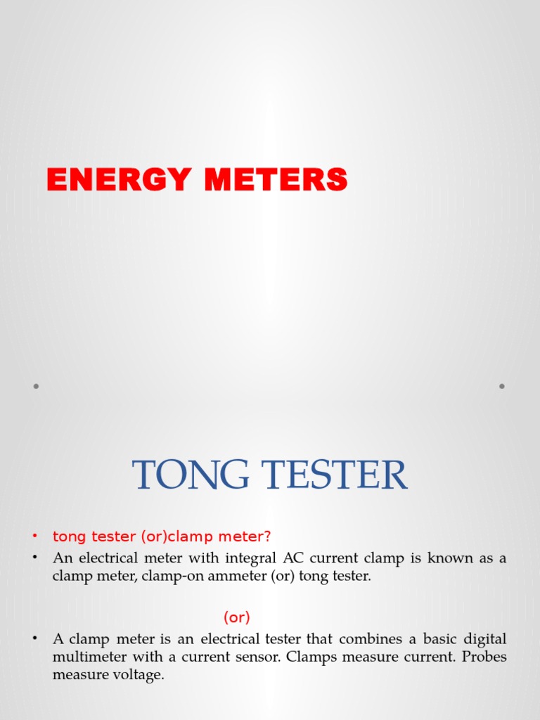 Tong Tester PDF Electricity