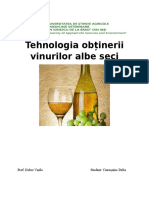 Tehnologia Obținerii Vinurilor Albe Seci