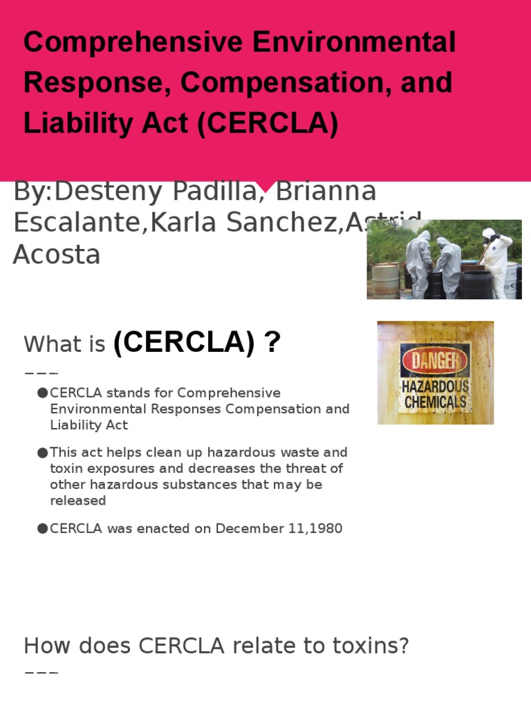 Cercla | PDF | Superfund | Hazardous Waste
