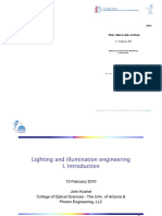 8 - 19 February 2010: Lighting and Illumination Engineering