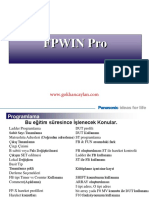 Panasonic PLC Fpwin Pro Kullanim Kılavuzu