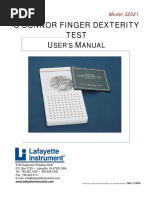 O'connor Finger Dexterity PDF