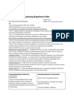 Learning Experience Plan: Days/periods/minutes)