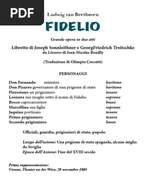 Fidelio Traduzione Libretto